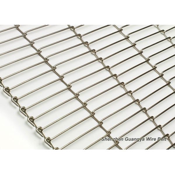 SUS304 25.40mm Pitch Flat Flex Conveyor Belt ISO9001 Stainless Steel Conveyor Belt