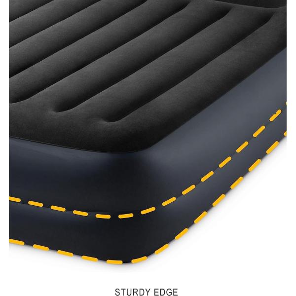 Outdoor Folding Household Air Mattress, Fiber-Tech Queen Size 10in Bed Height 600lb Weight Capacity – Pump Sold