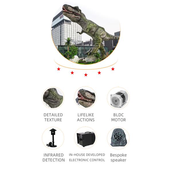 Modelo de dinosaurios de tamaño real para parque de atracciones y museo