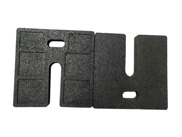 18x18x2in Black Rubber Base Plate 450*450*50mm for Wedding Events Backdrop Anti-slip Shock Absorption Eco-friendly LKT-W020