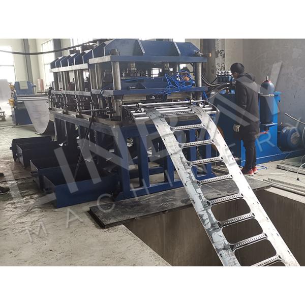 Hydraulic Punch Cable Tray Roll Forming Machine Carbon Steel  11kw