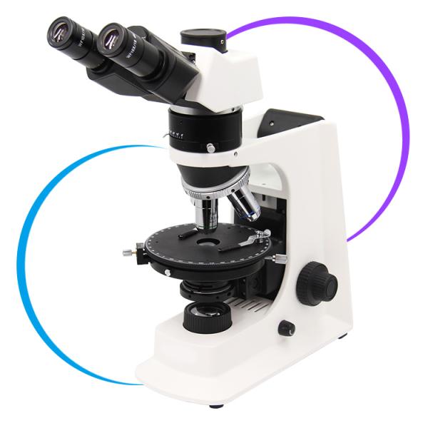 High Precision Digital Polarizing Microscope 20x / 40x Objective Transmit 6V 20W Halogen Lamp