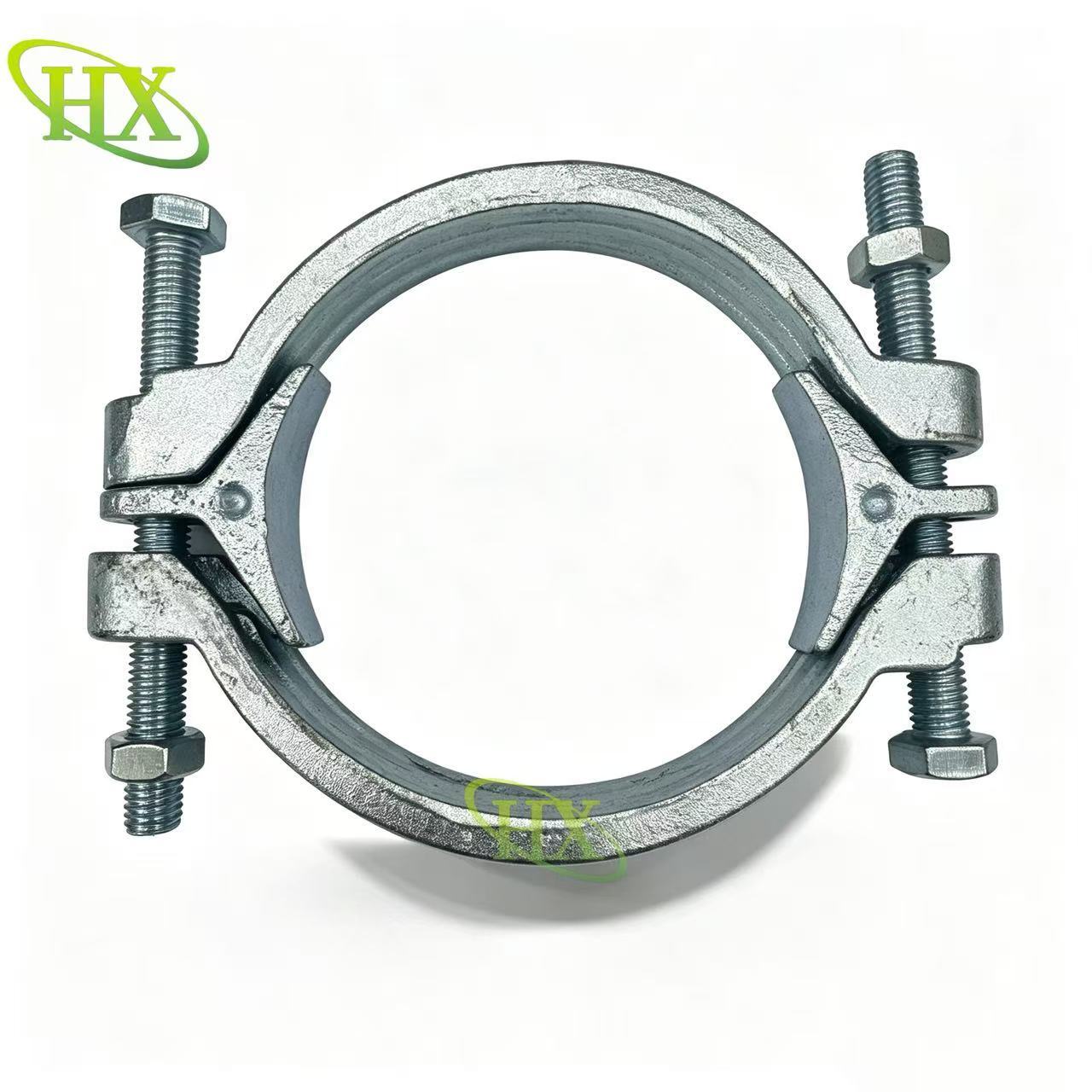 Heavy duty double bolt Malleable iron cast steel metal hose clamp