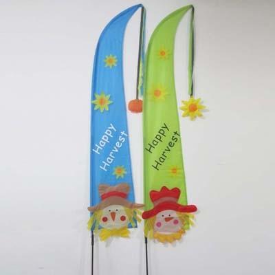 Fall Harvest Garden Flag Scarecrow