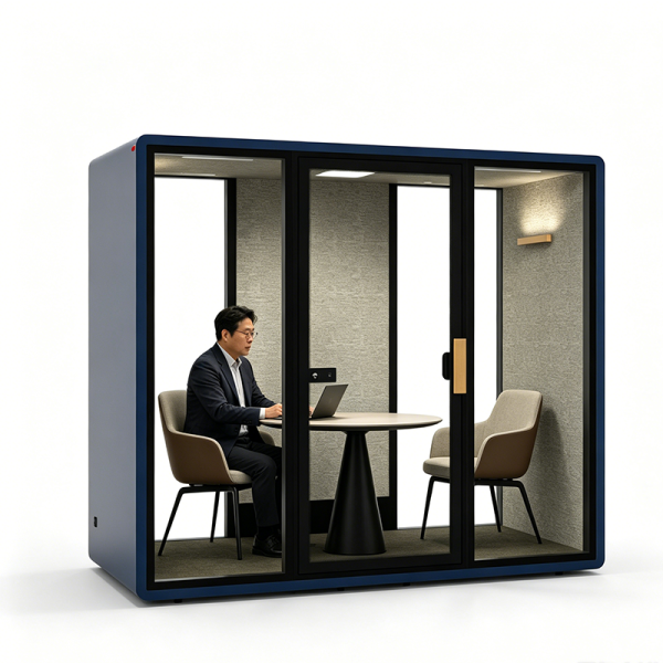 Encapsulated Office Acoustic Vocal Isolation Booth Pod 220V USB Charging