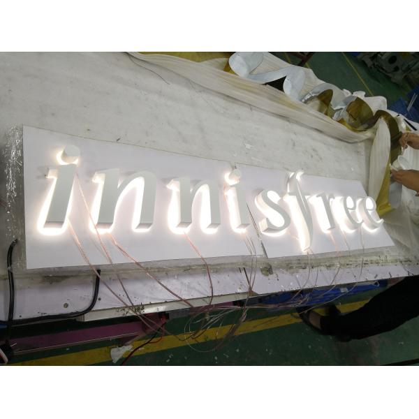 Illuminated Backlit Stainless Steel Letters Signs 5000K For Hospitals