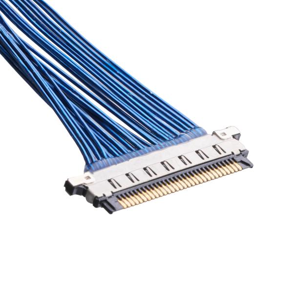 lvds 15 pin connector cable High Data Rate Transfer Micro Coax LVDS LCD Cable 20345-015T-32R