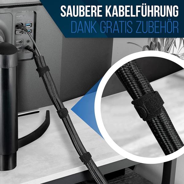 Чёрный стальной кабельный поднос для офисного стола для совещаний под рабочим столом