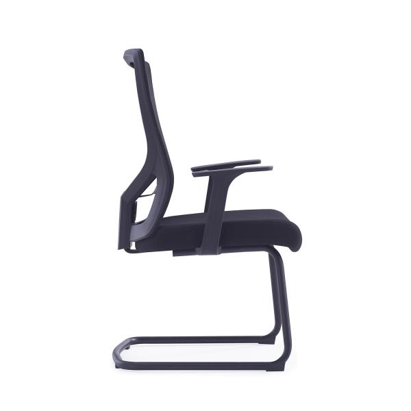 MID Back Mesh Back Fabric Seat Office Meeting Chair Visitor Chair With Lumbar Support