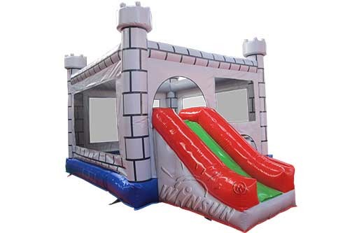 Large Inflatable Bounce House / Inflatable Jumping Castle With Slide UL Certification