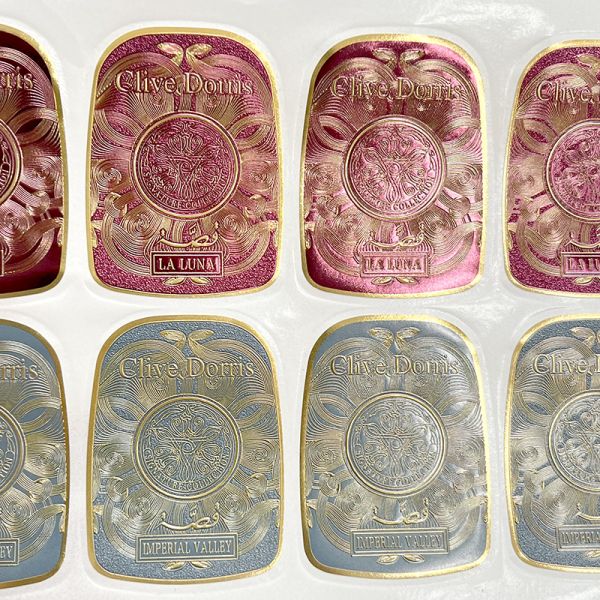 Custom Embossed Hologram Logo Design Gold Stamping Sticker 50ml Fragance Candle Sticker Perfume Bottle Label Sticker 3d 2025