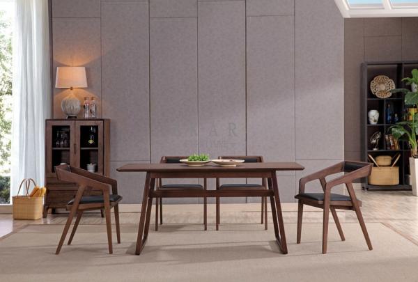 European Style Wood Furniture Square Dining Table
