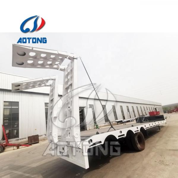 50 60 Ton Gooseneck Lowboy Semi-Trailer Steel Excavator 3 4 Axle for Australia Market