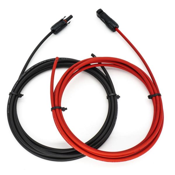 3 metros impermeables/10 pies de 6mm2 de cables de extensión solares para el sistema