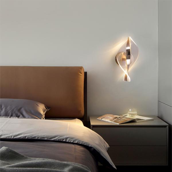 Tritón Acrílico Moderno Simple Creativo Nórdico Personalidad Salón Dormitorio Cama Popular Luz Luxo Pequeña lámpara de pared