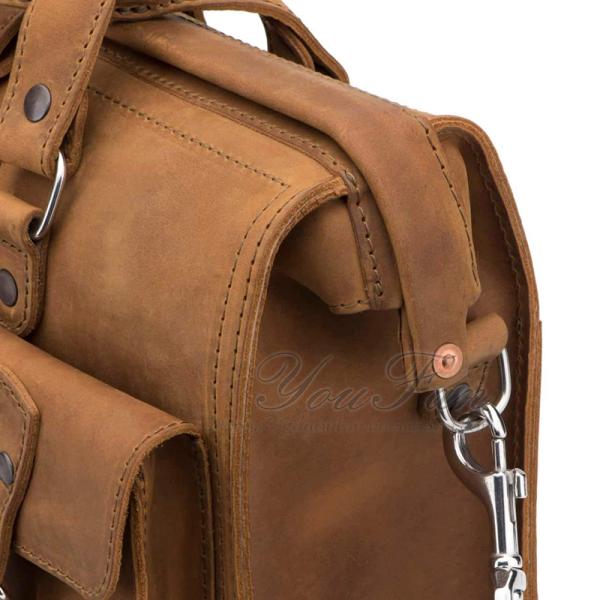 Expandable Pilot Flight Bag , PU Leather Flight Bags For Pilots