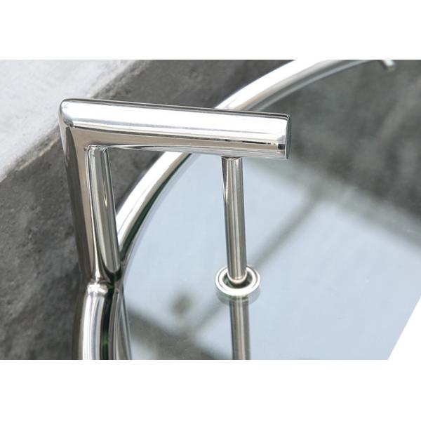 60cm Stainless Steel Glass Coffee Table Transparent Lift Top Cocktail Table