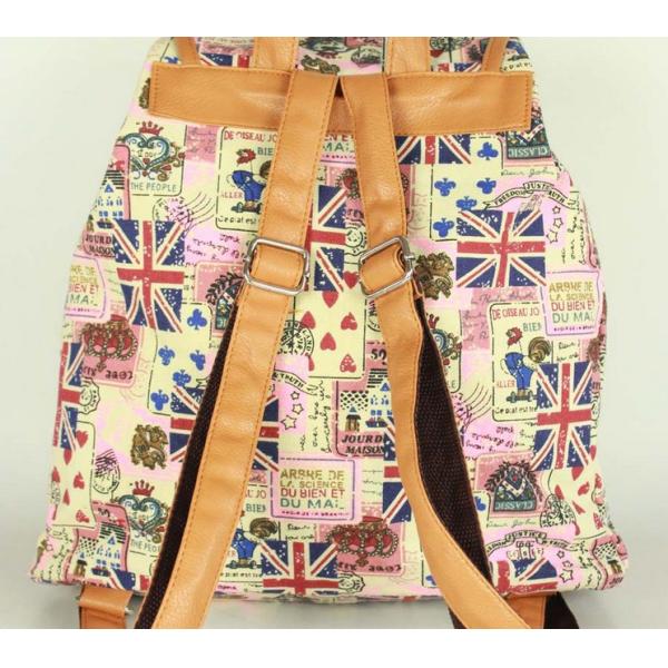 Female new national wind canvas shoulder bag backpack schoolbag shoulder bag Students