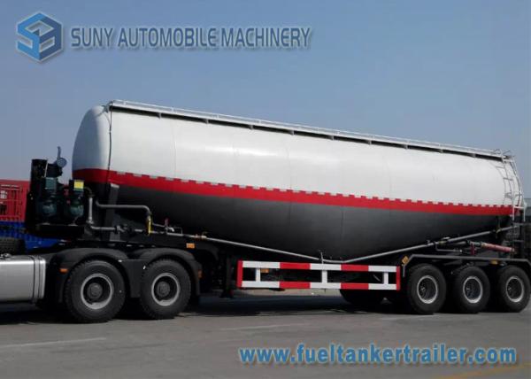 Mild steel Q345 / Aluminum 50M3 3 Axle Cement Power Dry Bulk Tank Trailer