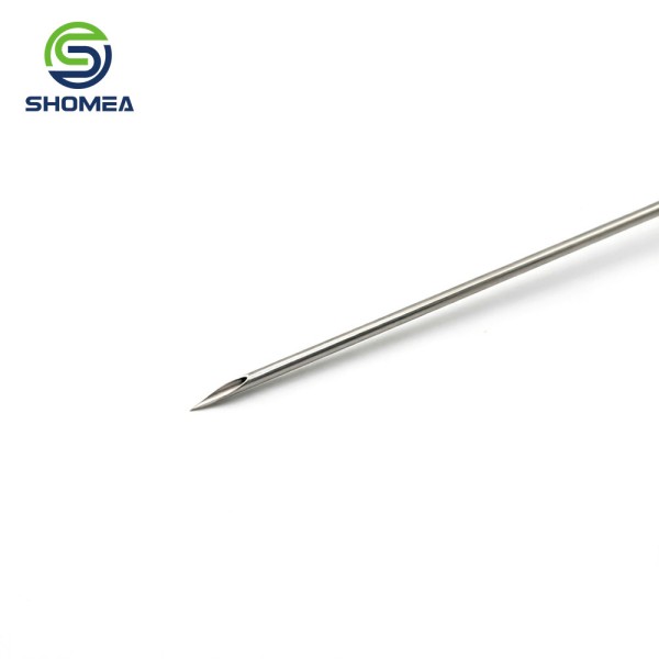 Customized 18G Interventional Needle for three bevel sharp puncture tip