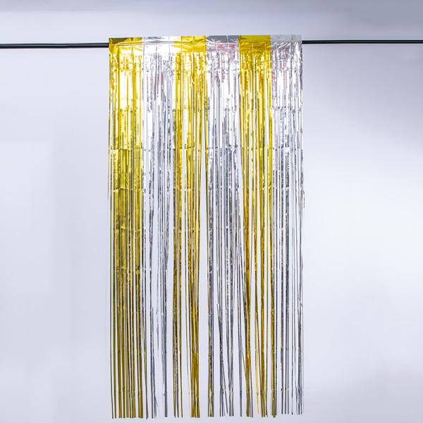 Modern Tassel Gold Foil Curtain Backdrop Event Supplies para Decoração de Festa Adicionando Surpresa e Diversão