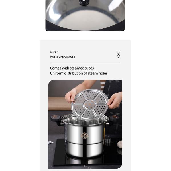 Изготовленная на заказ нержавеющая сталь герметической электрической кастрюли двойного слоя логотипа 5L с ручкой