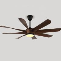 Fabricante 60 pulgadas ABS 8 cuchilla Lujo moderno ventilador de techo nórdico, BLDC LED ventilador de techo con luz