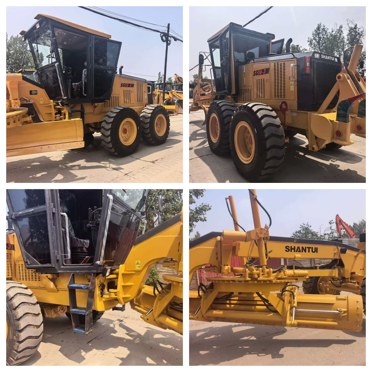 Used SHANTUI SG18-3 Motor Grader with 134.3kw Power, 6460mm Wheelbase, and 3 Years Warranty