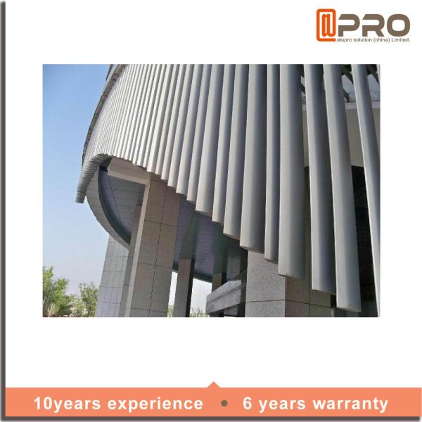 0.8mm Aluminium Sun Shade Louvres Movable Exterior Aerofoil Ventilation