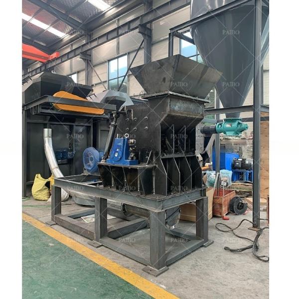 Equipamento industrial Máquina de trituração de pneus de eixo duplo para instalações de reciclagem de resíduos sólidos