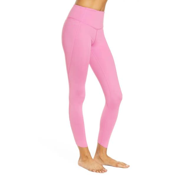 High Waist Pink Sexy Fitness Workout Gym Pants Yoga Leggings For Women With Pocket