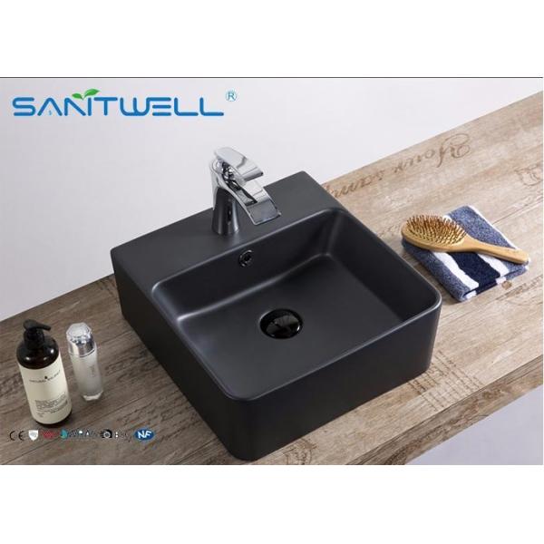 Фасонируйте керамическому тазу искусства штейновый черный стиль раковины 480*370*130 мм ванной комнаты новый