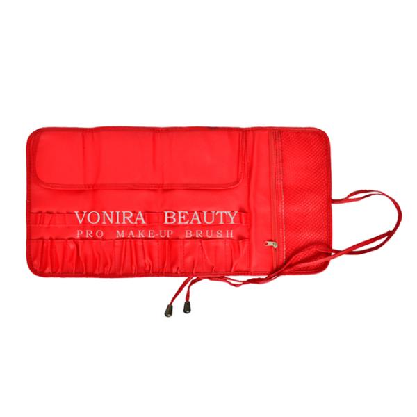 Sac professionnel de stockage de crayon de stylo de support d'article de toilette de poche de petit pain de brosse de maquillage