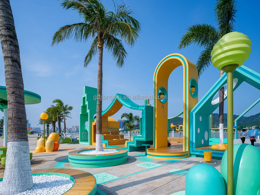Stainless Steel Animal Playground Sculpture with Modular Design and Wind & Earthquake Resistant Structure for Outdoor Kids' Zones