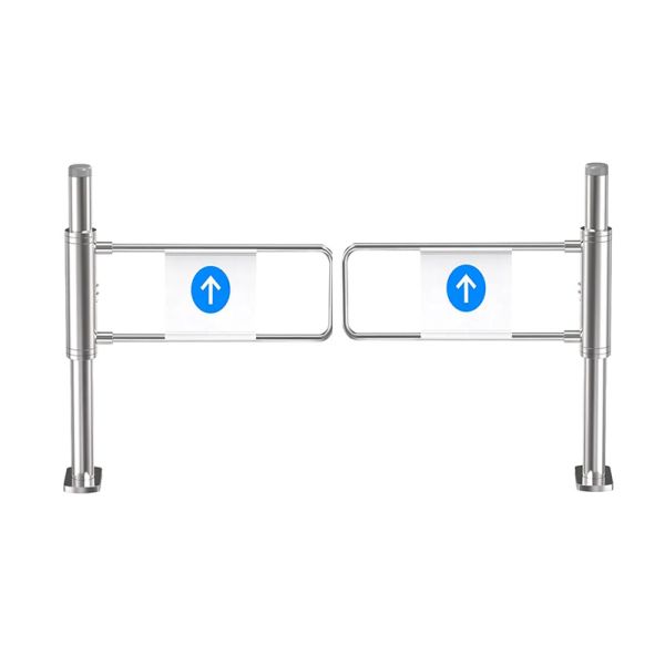 Brushed Stainless Steel One-Way Manual Swing Barrier Gate with IP68 Protection Grade for Secure Access Control