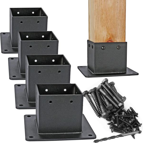 Enhance Your Outdoor Area with Nonstandard Wood Deck Fence Post Base Pergola Brackets