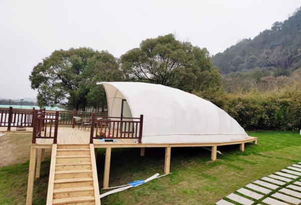6mx10m Metal Outdoor Glamping Tent luxo para 2 pessoas