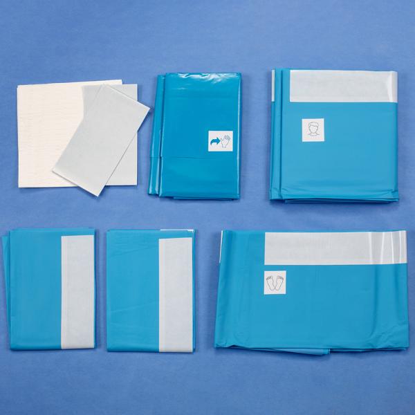 Хирургическое общей хирургии стерильное устранимое всеобщее задрапировывает наборы 80 * 145cm