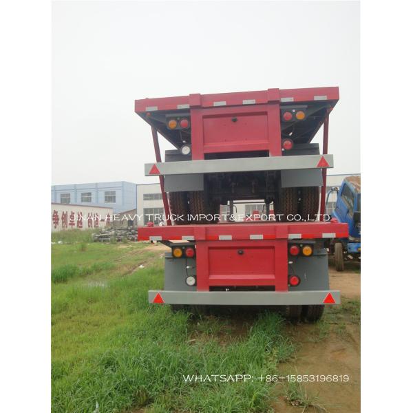 трейлер 20 40 48 шасси контейнера 60Ft планшетных трейлеров тележки Extendable Semi 60 тонн