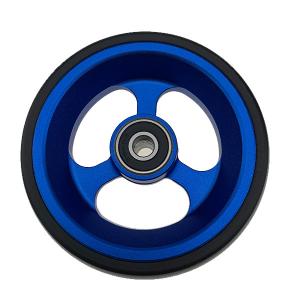 Sport Wheelchairs Front Wheel 100mm 125MM PU On Aluminum Casting Core