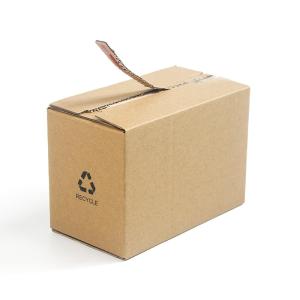 Custom Brown Self Seal Adhesive Packaging Boxes Zipper Carton Box With Tear