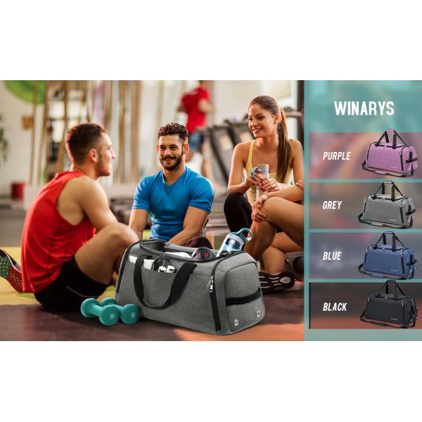 Week-end de gymnastique sac à dos de voyage surdimensionné avec sac à chaussures poche humide