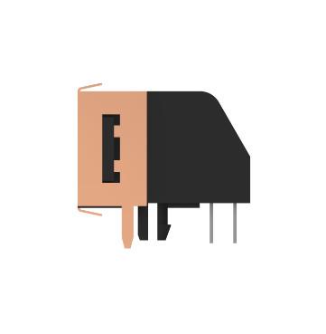 Profil baixo RJ45 Plug 5555141-1 Bloqueio blindado para baixo para CAT 3