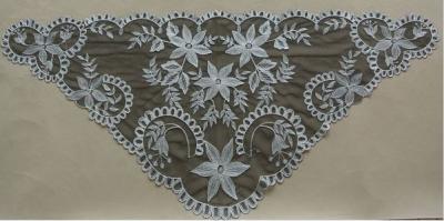 Beautiful  Sliver Wire Embroidery on Black Spanish style Mantillas Size 120*60cm