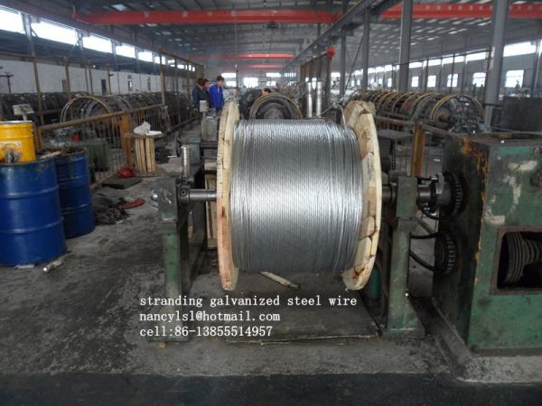 High Strength EHS Zinc Coated Steel Messenger Cable 3 8 Inch For Liquid Natural Gas Tanks