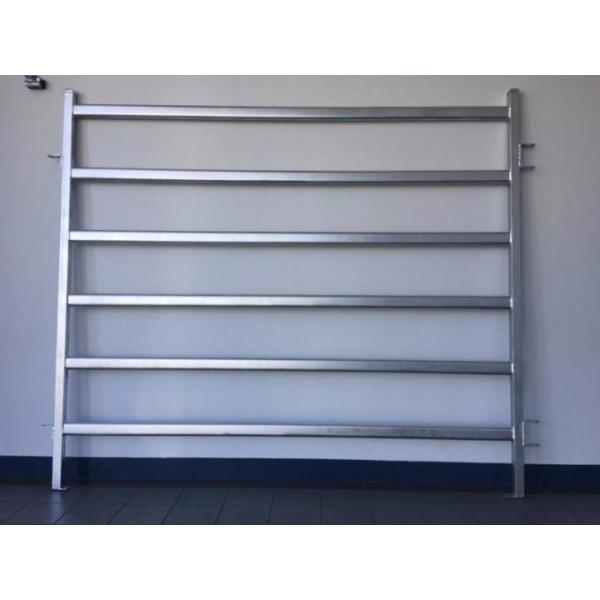 Six Bars Heavy Duty Metal Oval Rail Cattle Yard Panel for Australia