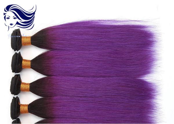 Cor brasileira roxa de Ombre do Weave do cabelo reto de 20 polegadas para morenas