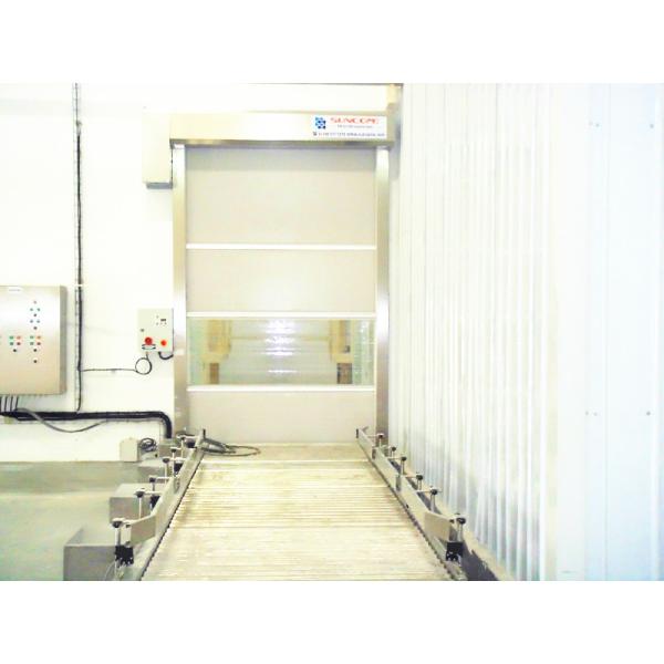 High Frequency Motor System High Speed PVC Stainless Steel Industrial Roll Up Door