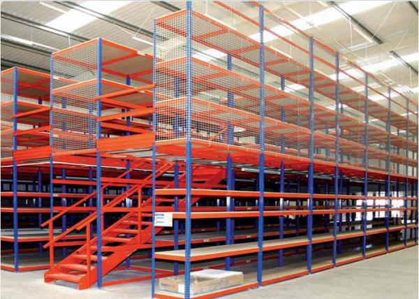 Support de mezzanine soutenu par support industriel de niveau multi avec la garde de grillage