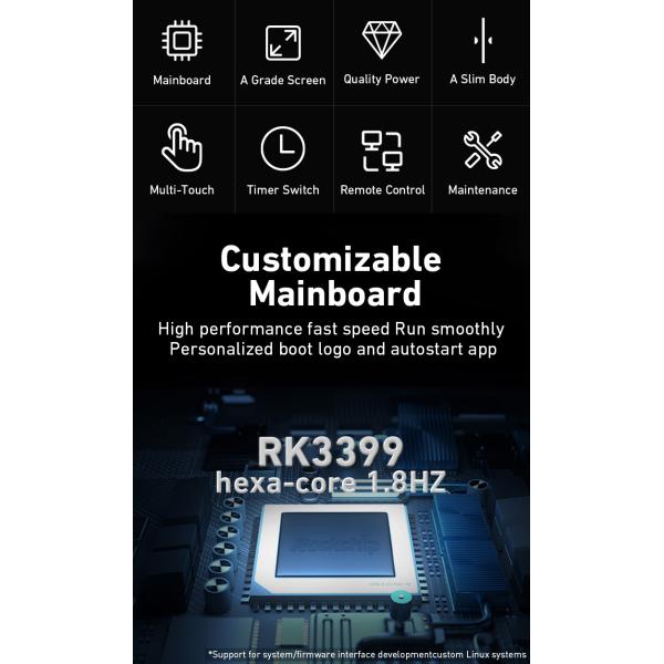 Vertical 43 Inch Infrared Touch Screen Advertising Kiosk Android Digital Signage Kiosk